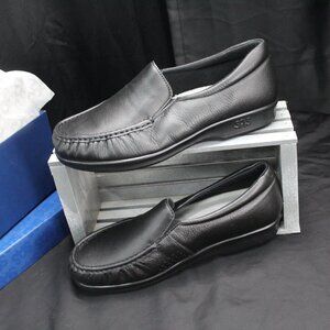 SAS Black Leather Loafers